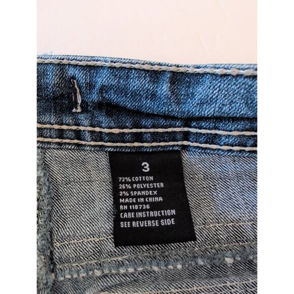 Soundgirl Jeans Women's Size 3 Blue Denim Bootcut Light Wash Embellished Logo - Picture 4 of 9